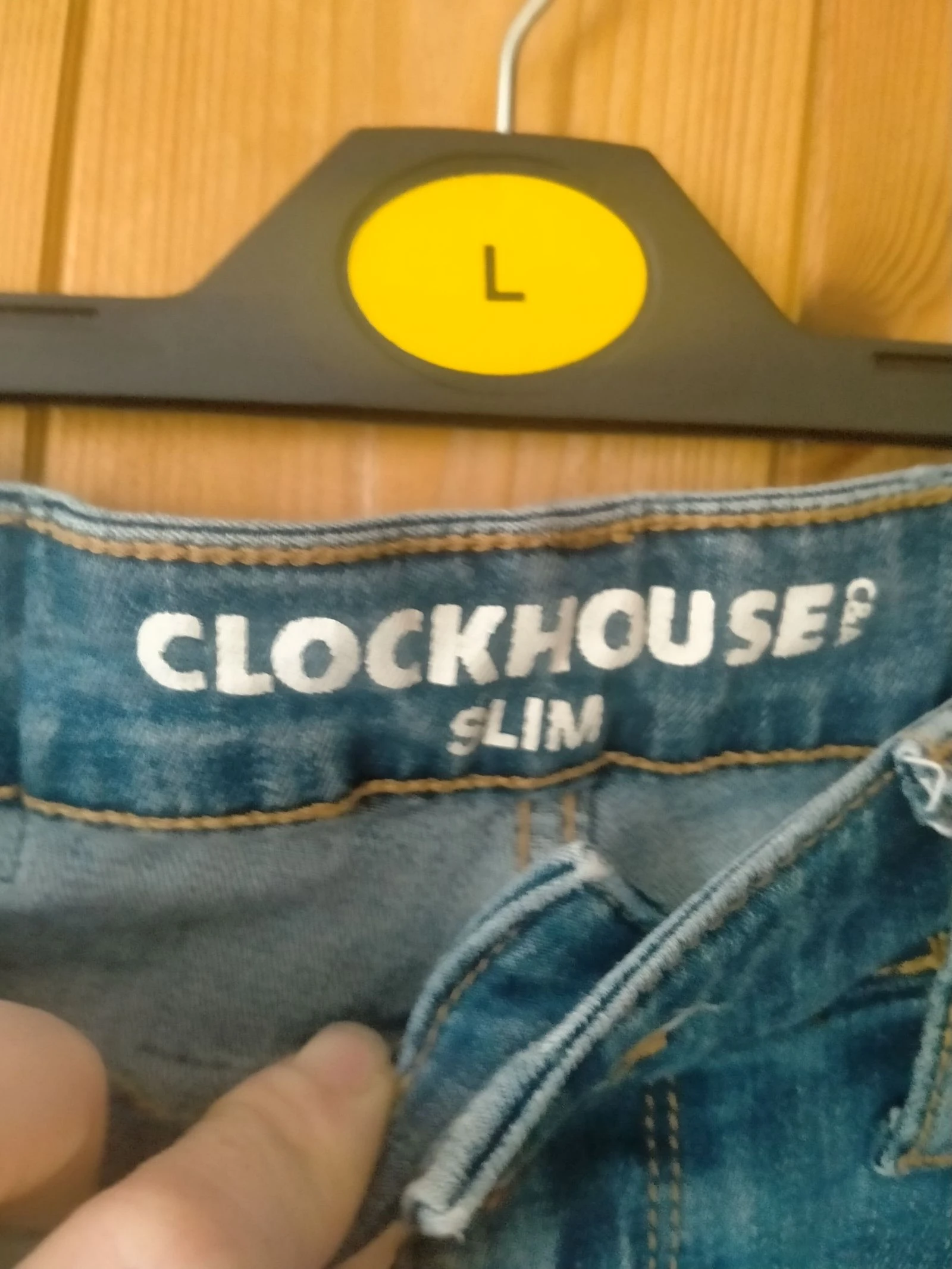Herenjeanshort Clockhouse slim maat 28 blauwe denim zeer goede staat – photo 3